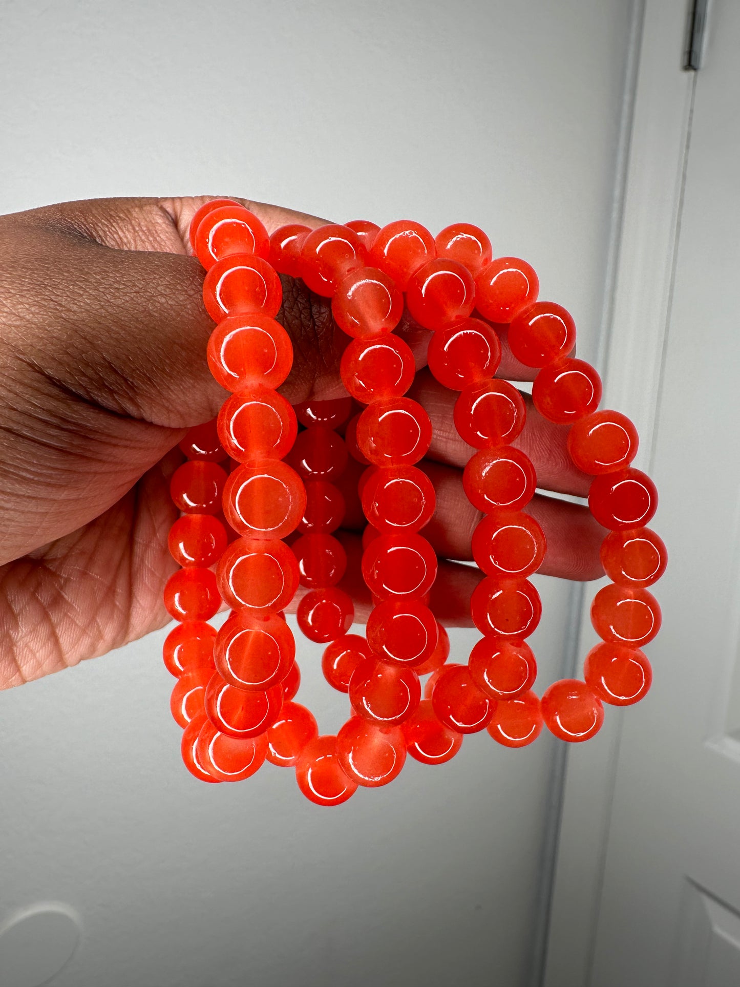 Orange soda 10m beaded bracelet