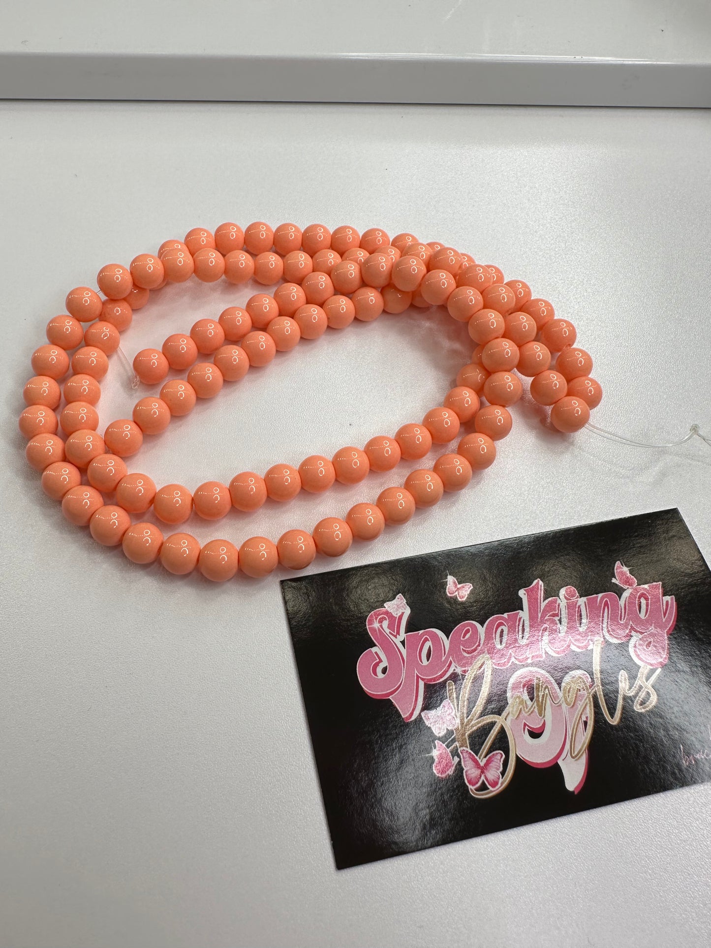 Just peachy beaded strand