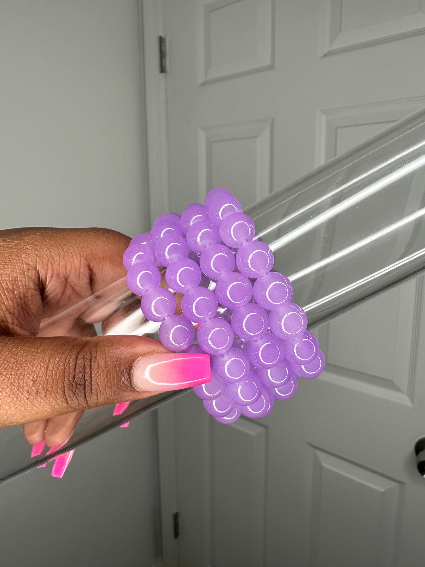 Lilac beaded bracelet