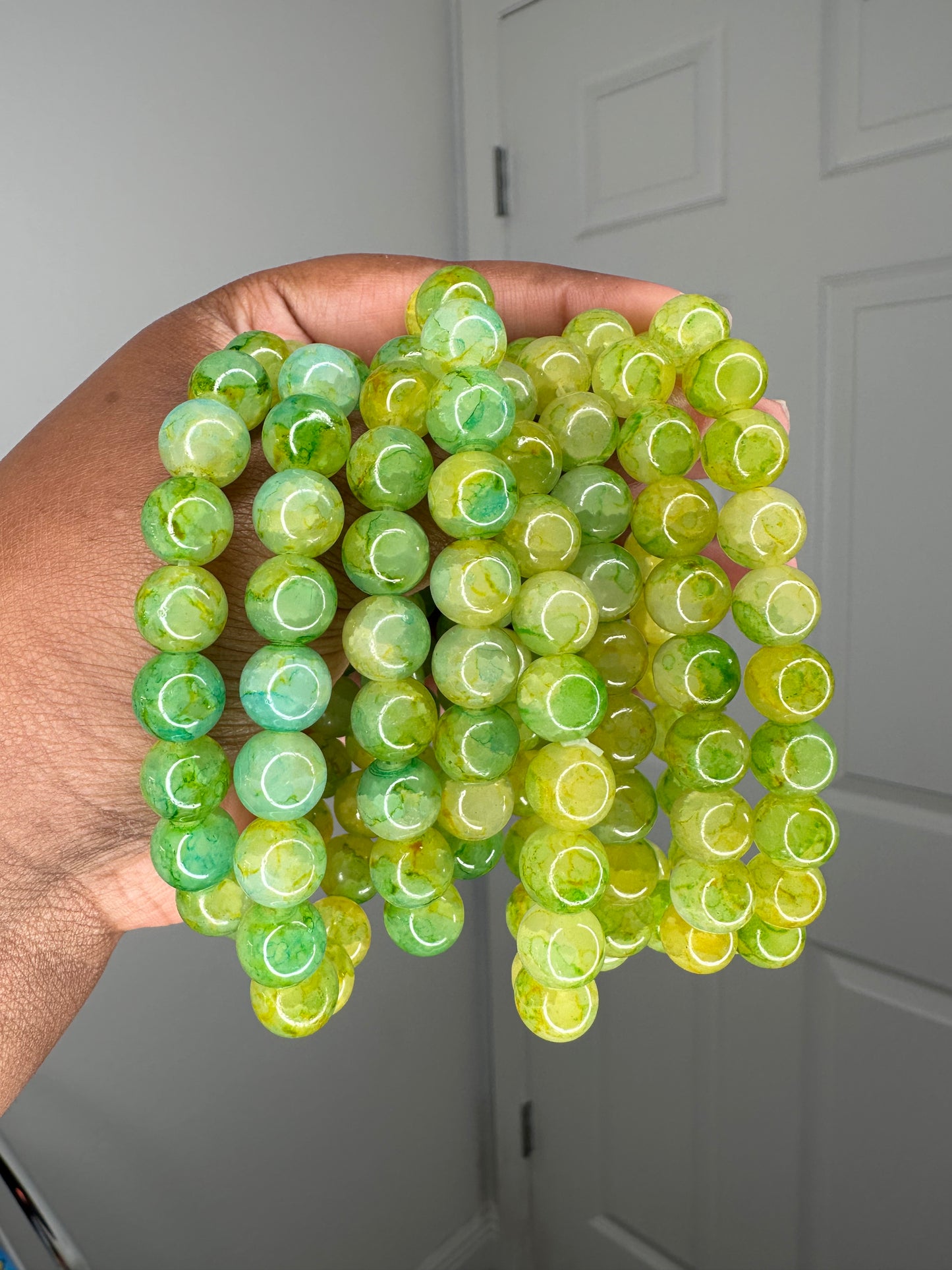 Green apple 10m beaded bracelet