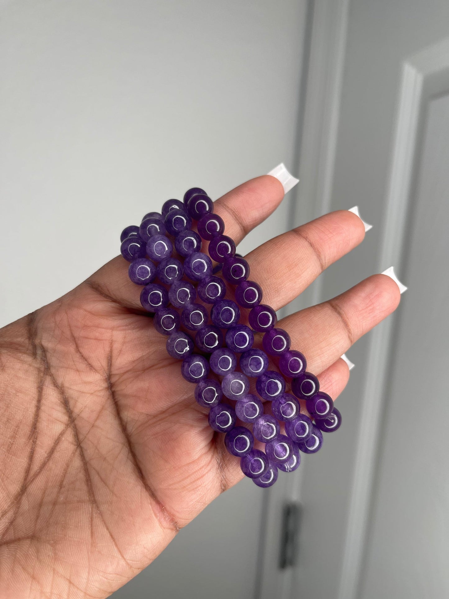 Violet beaded bracelet
