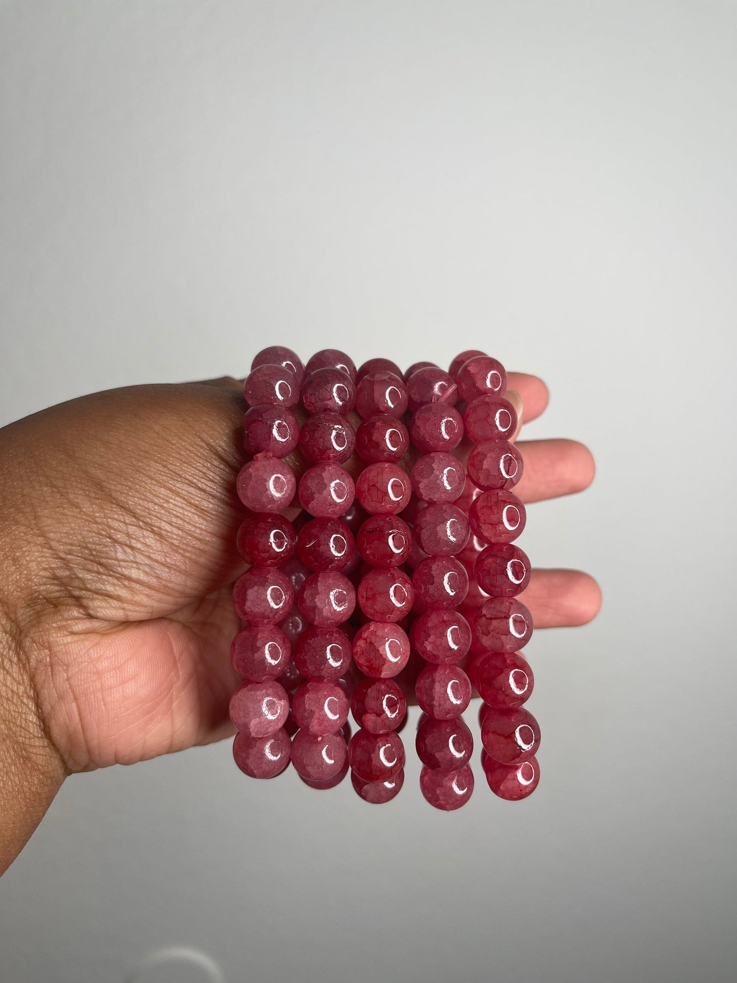 Wine beaded bracelet