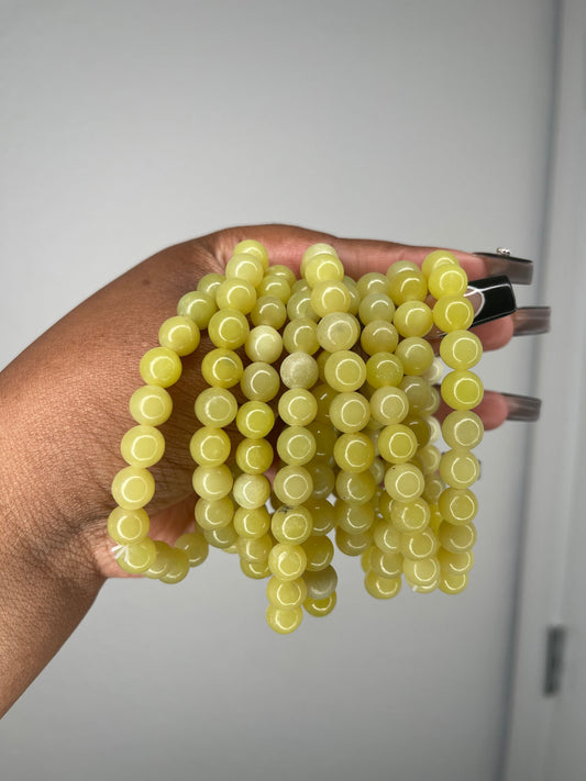 Lemon grab beaded bracelet